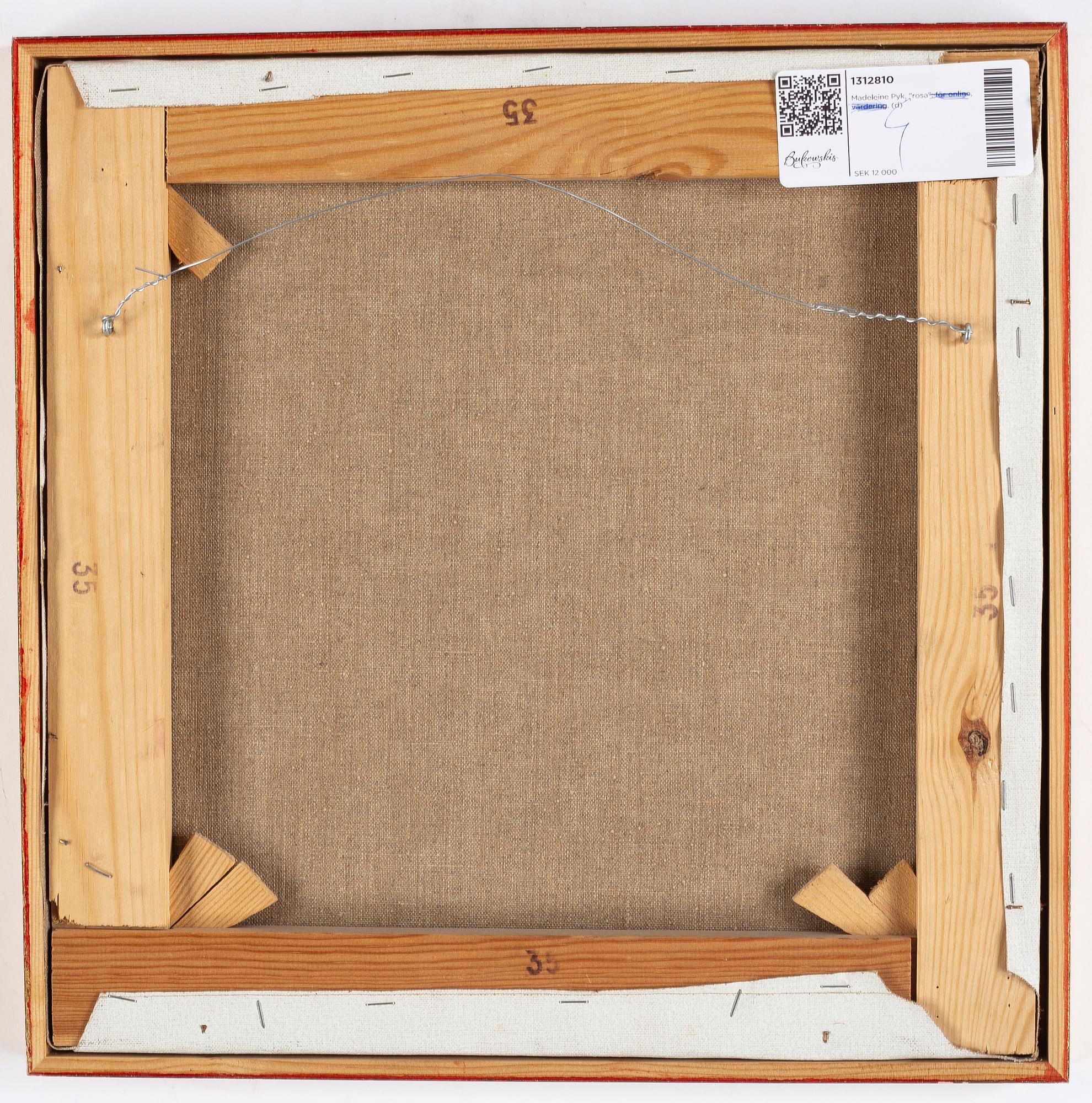 Madeleine Pyk, oil on canvas, signed.