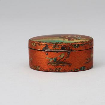 A French 18th century Vernis Martin box and cover.