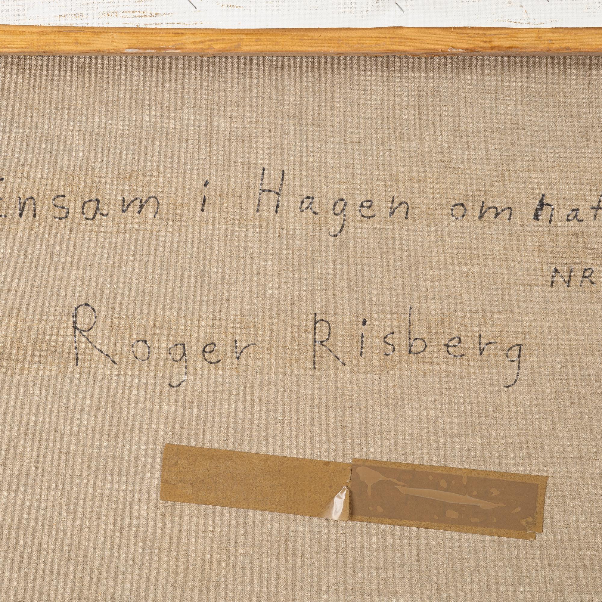 Roger Risberg, "Ensam i hagen om natten".