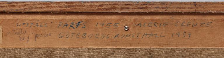 CO HULTÉN, oil on canvas, signed and signed and dated 1954 on strecther.