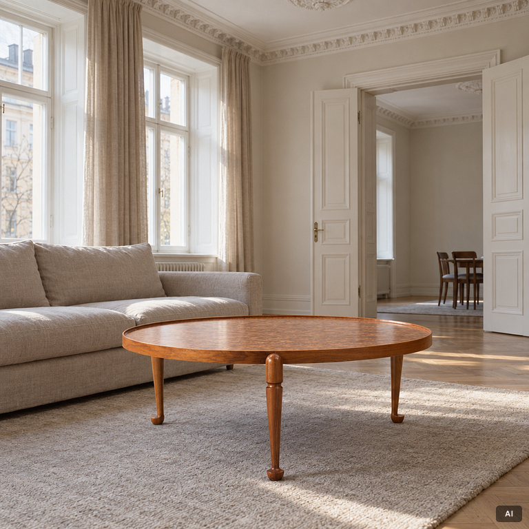 Josef Frank, Coffee table, model 2139, Firma Svenskt Tenn, after 1985.