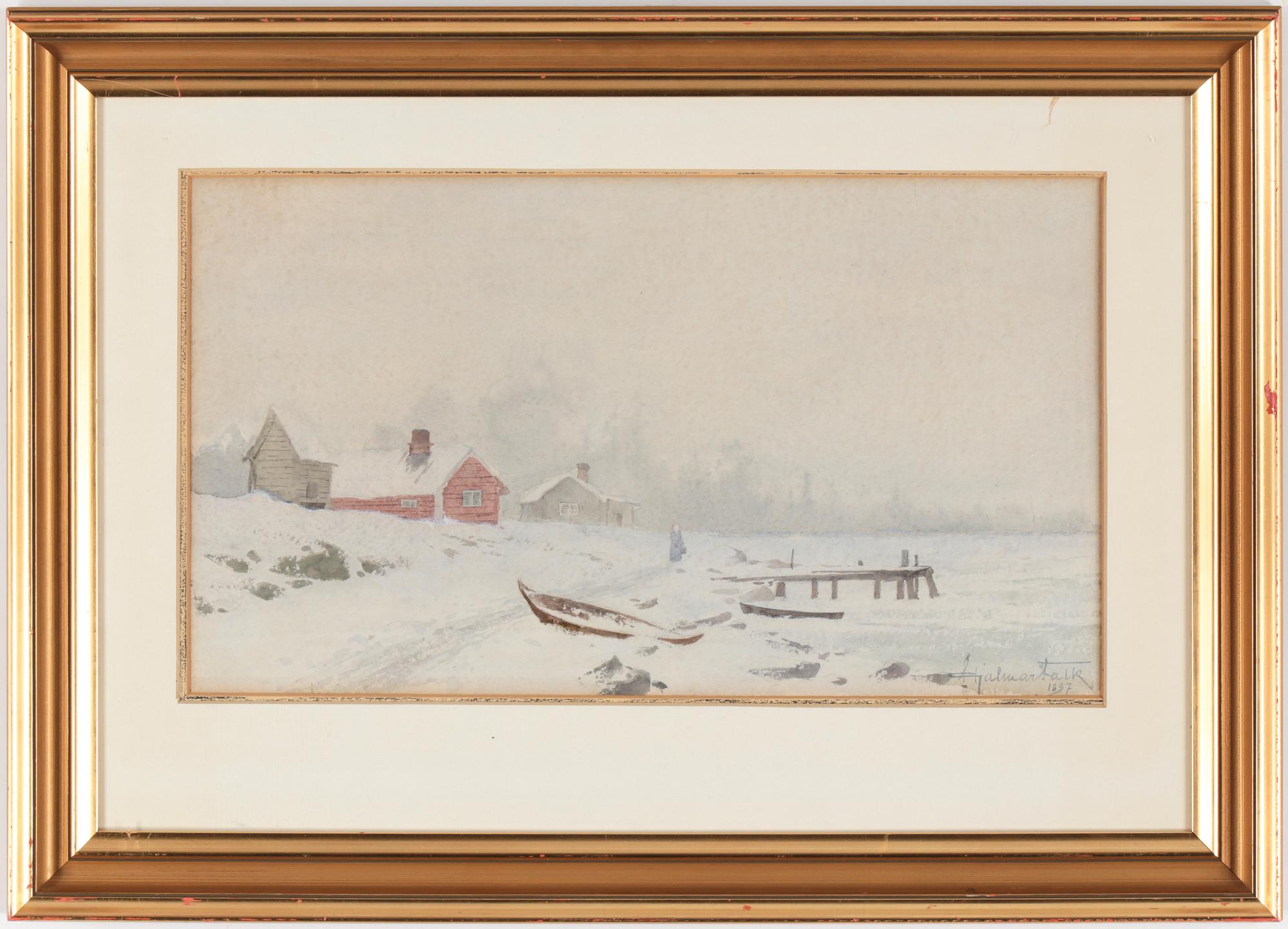 HJALMAR FALK, akvarell, signerad och daterad 1897.