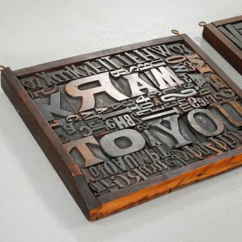 TYPER, (tryckeri) 2 st, omkring 1900-talets mitt.