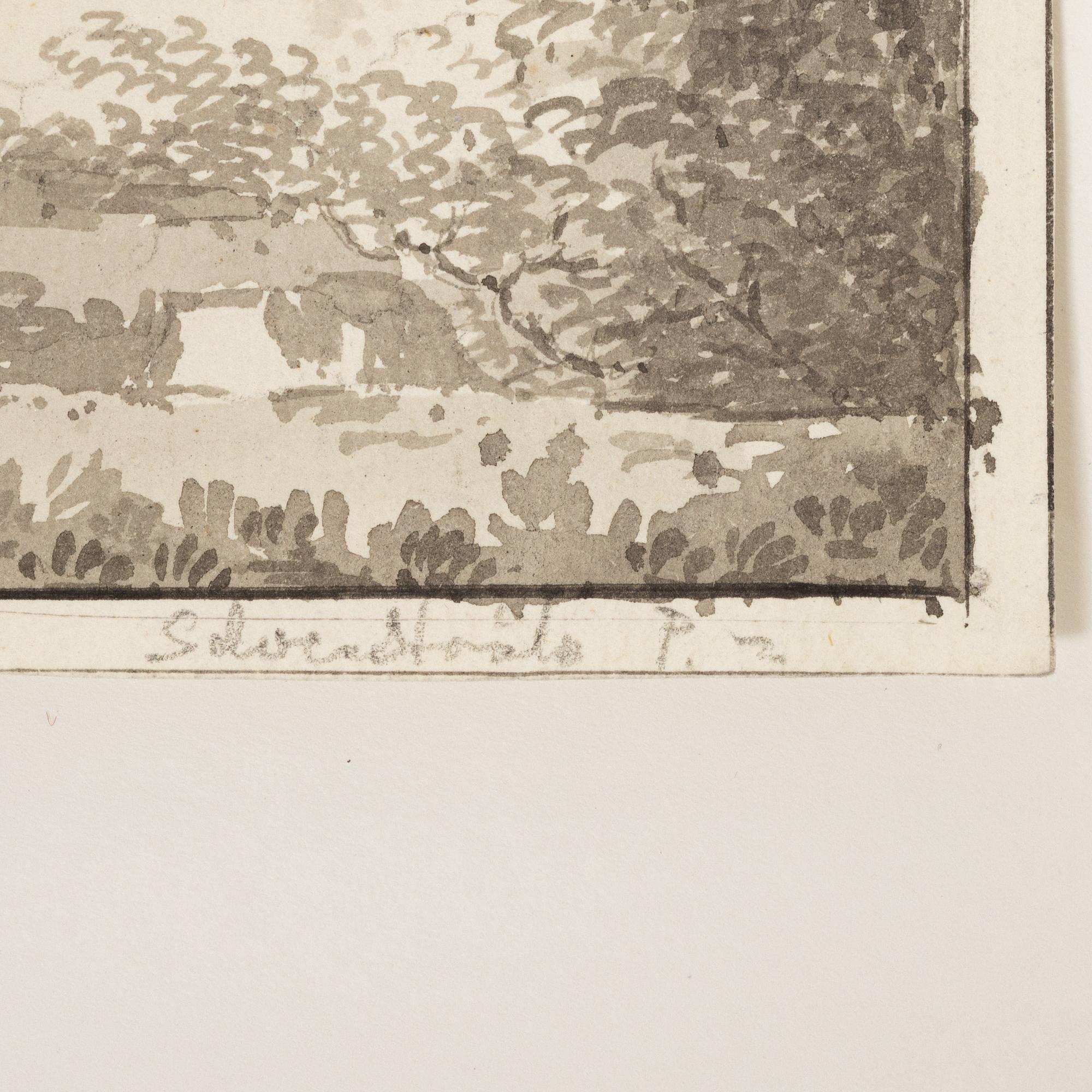 Gustaf Silfverstråhle, Landscape with log cabins/Landscape with ruins.