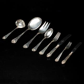 A set of 49 pcs silver cutlery weight ca 2300 gr.