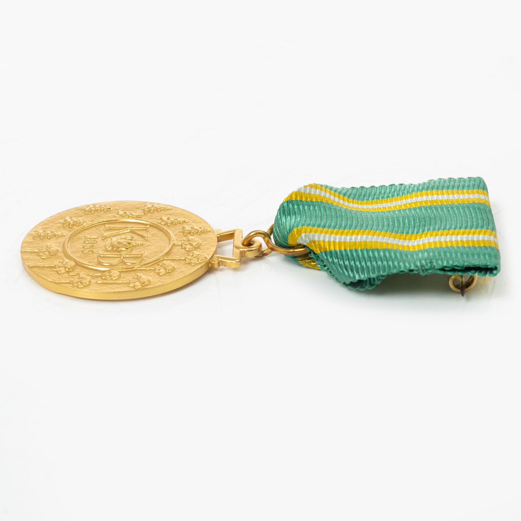 Medalj, 18K guld, Sporrong, Stockholm, 1958.