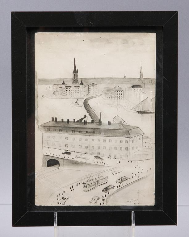 JOLIN, EINAR, ljustryck, sign och dat i trycket 1927.