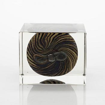 Oiva Toikka, vuosikuutio, signeerattu Oiva Toikka, Nuutajärvi 1980, numeroitu 716/1000.