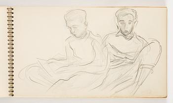 Lotte Laserstein, 4 skissböcker med blyertsteckningar.