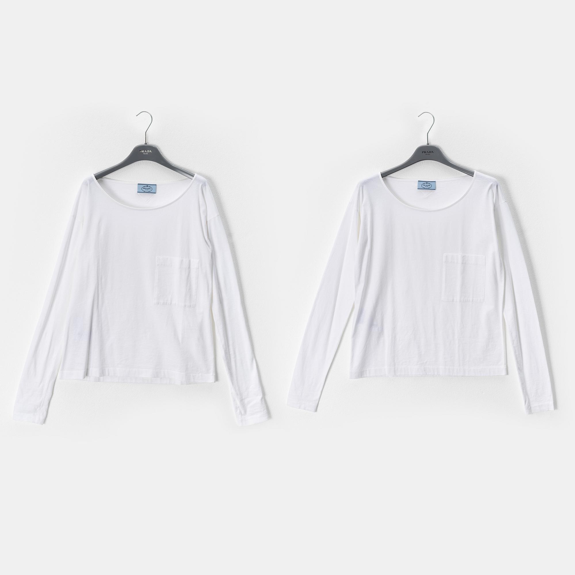Prada, two cotton tops, size XS.