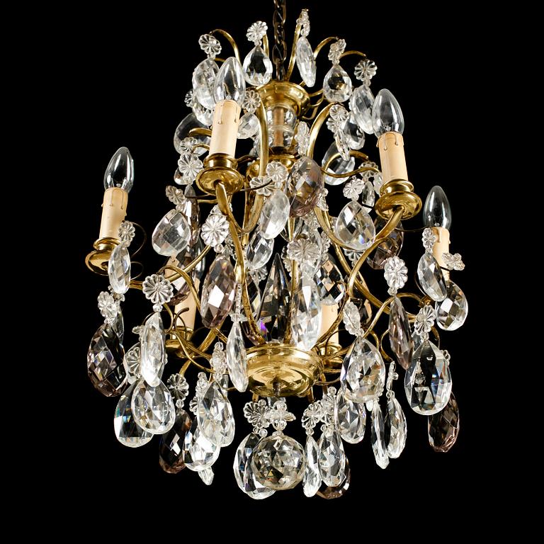 LJUSKRONA, barockstil, 1900-talets mitt. Höjd 60 cm.