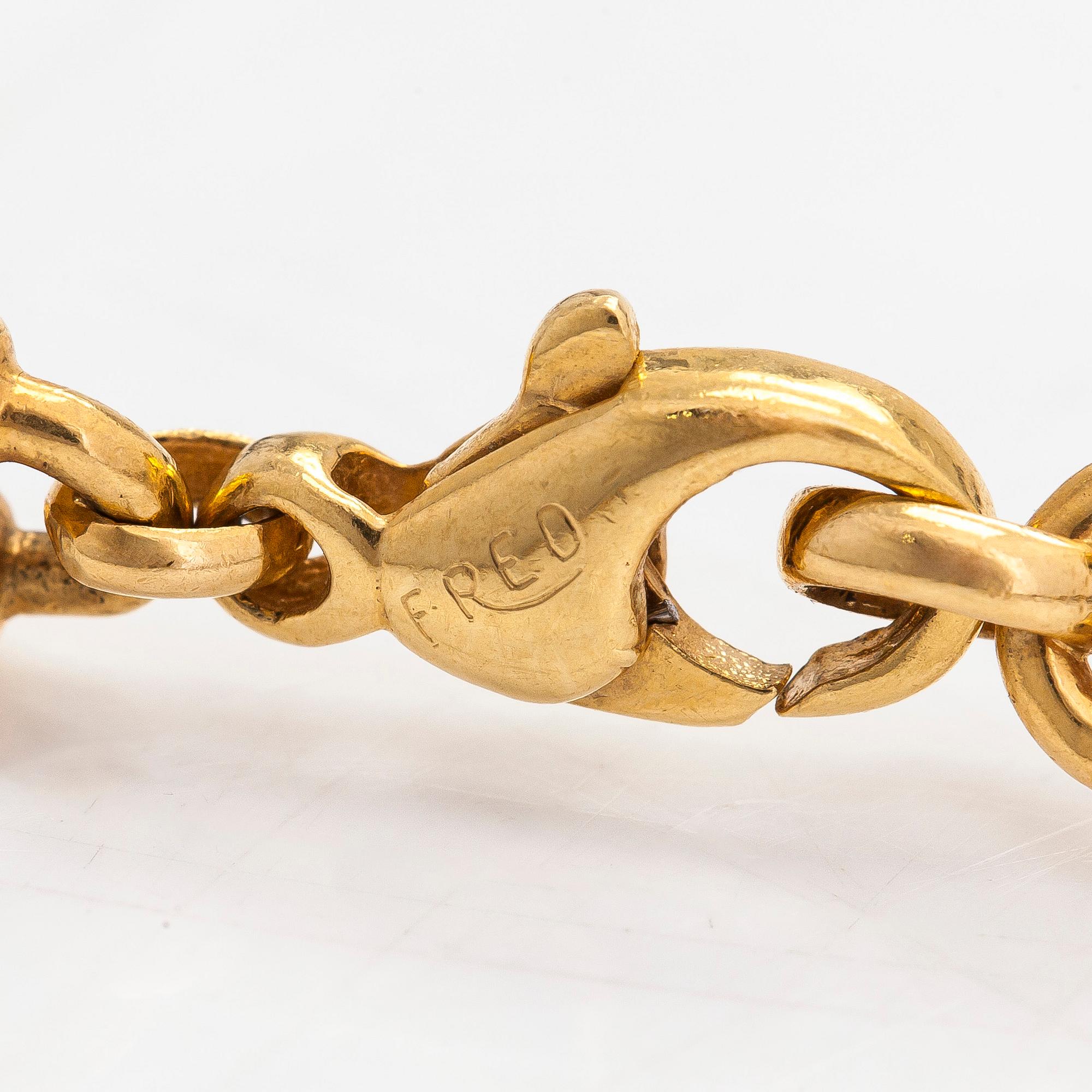 Halsband, "Force 10", 18K guld och stål. Fred, Paris 1980-tal.