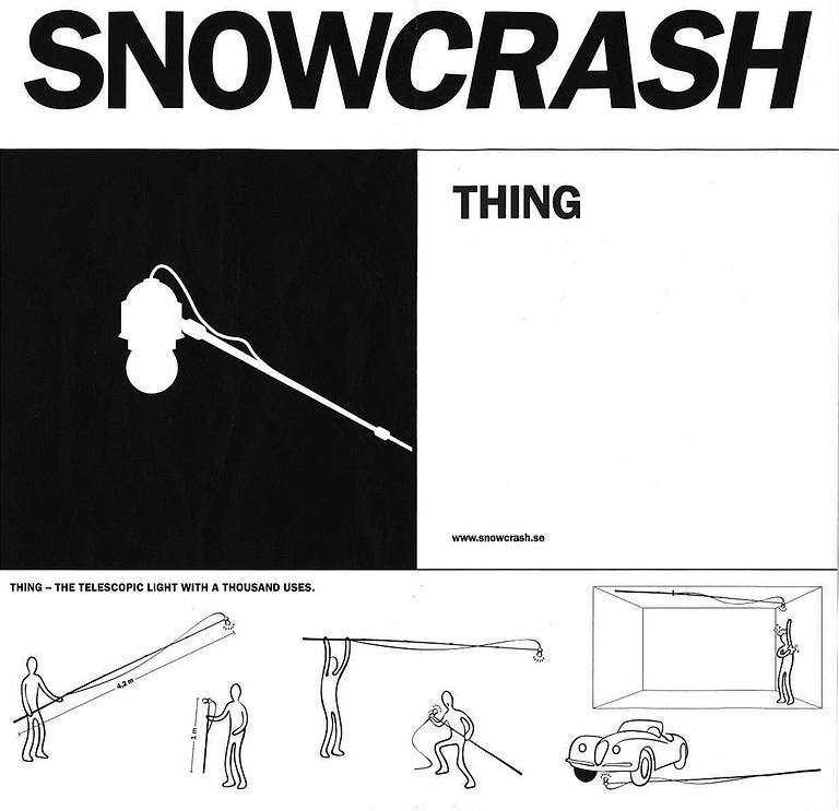 Arik Levy, a rare "Thing" telescopic light, Snowcrash, ca 1999.