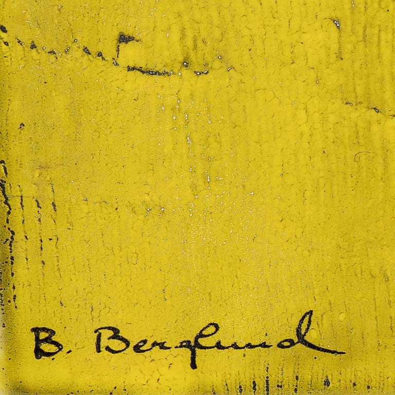 VÄGGPLATTA, emalj på plåt, Bengt Berglund, numrerad 55/150, Gustavsberg 1966.