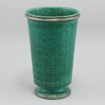 VAS, stengods, "Argenta", Gustavsberg, 1900-tal.