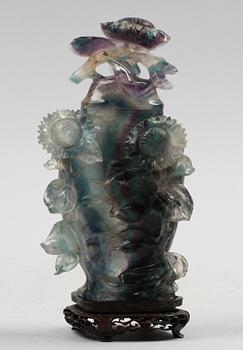 URNA MED LOCK, glas, Kina, 1900-tal.