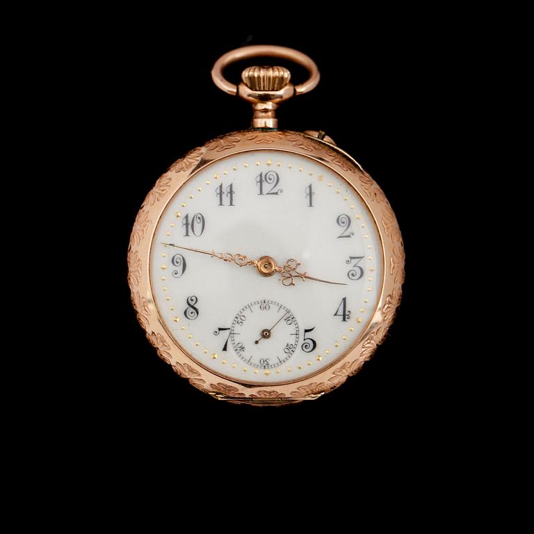 FICKUR, 14 k guld, 1900-talets första hälft.
