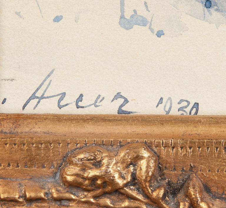 GRIGOR AUER, akvarell, signerad och daterad 1930.