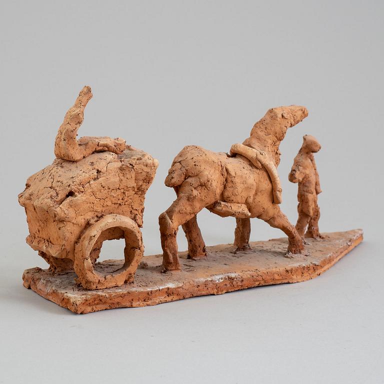 ASMUND ARLE, Sculpture, terracotta, signed Asmund Arle and dated 1952.