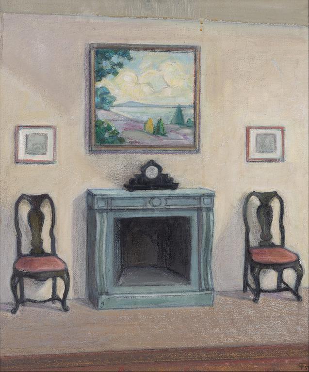 Per Fischer, "The fireplace wall in my dining room on Bragevägen".