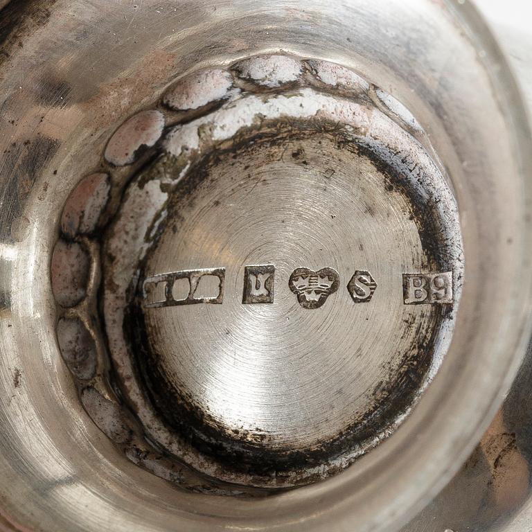 A lot of silver, 8 pieces, including with mark of KG Markströms, Uppsala 1897.