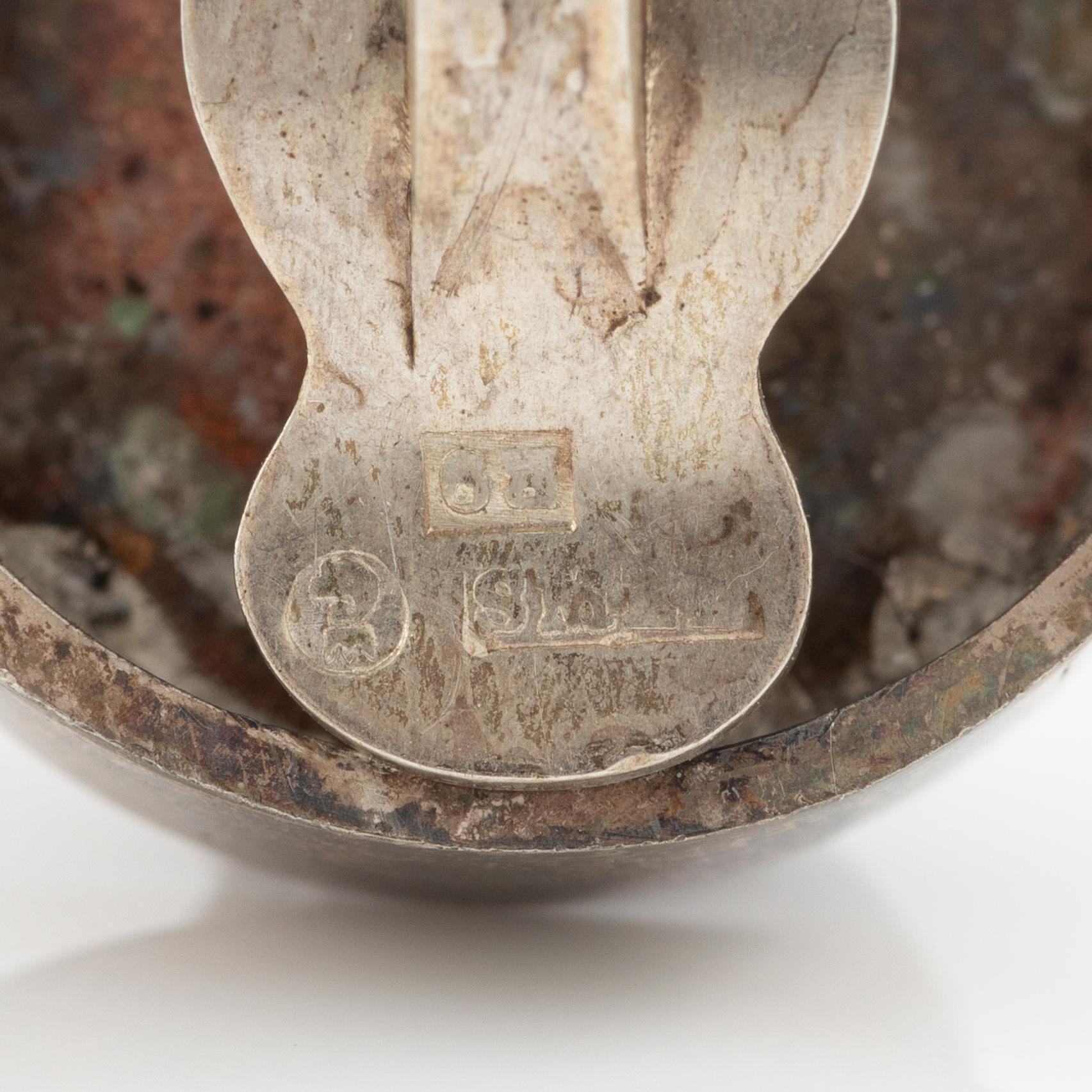 Lars Arby, four pairs of earrings, silver, Gothenburg including 1963 and 1969.