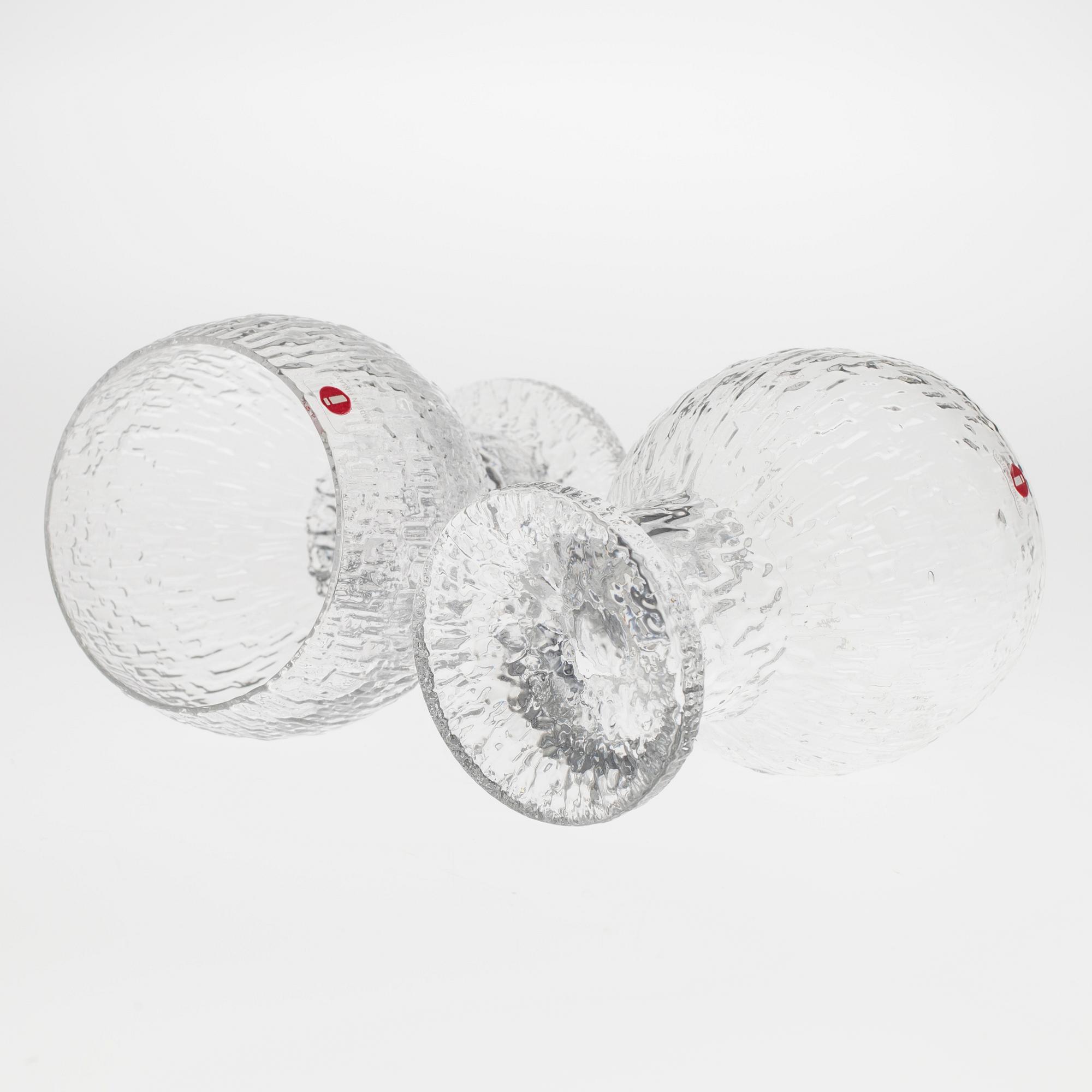 DRICKSGLAS, 2+8 "Kekkerit" design Timo Sarpaneva, Iittala 1970/1980-tal.