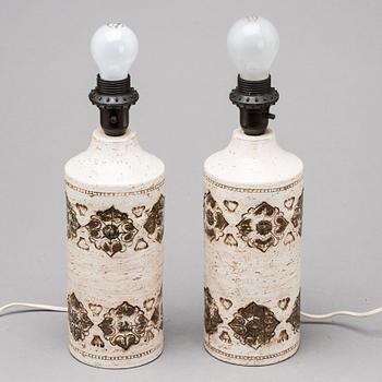 A PAIR OF TABLELAMPS, Bitosso, Italy for Bergboms,