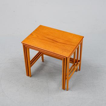 A 1950's teak nesting table.