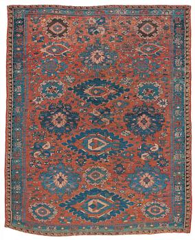 CARPET. Antique East Caucasian Soumak. 185 x 148,5 cm.