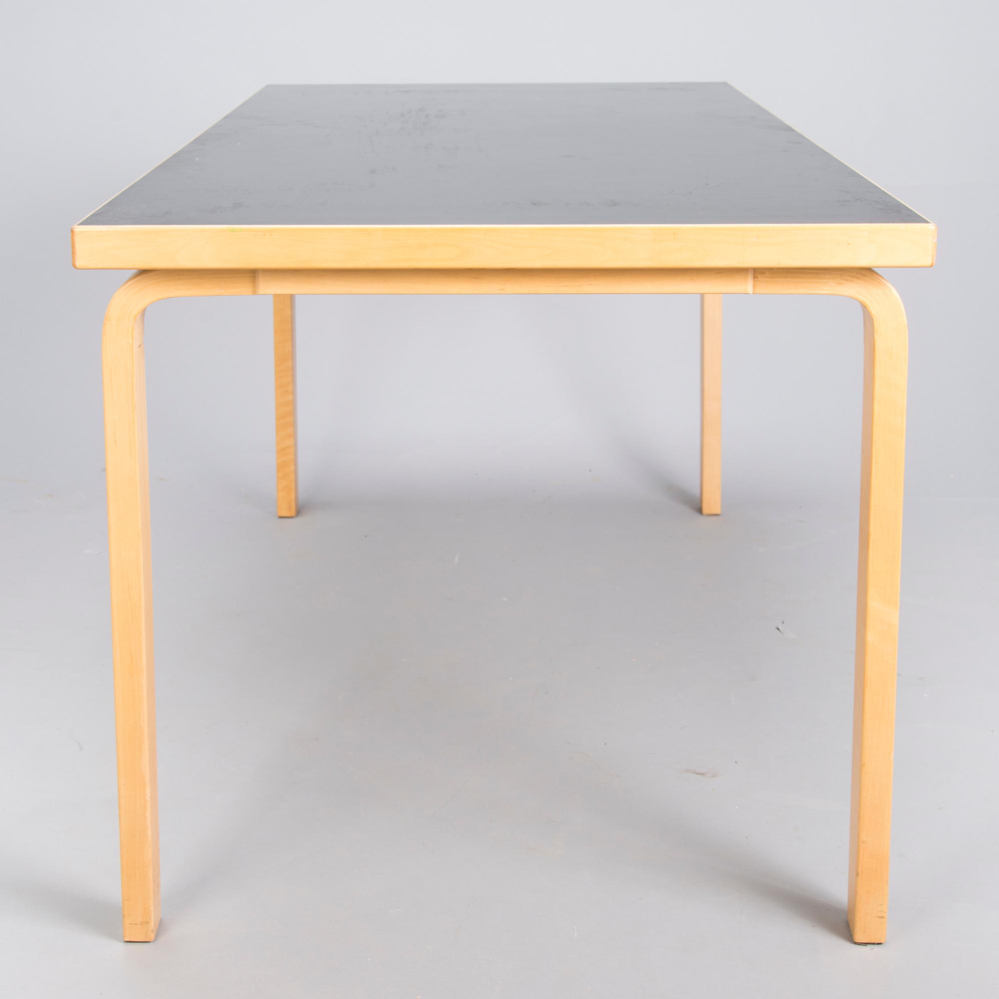 ALVAR AALTO, a late 20th century  '81A', table for Artek.