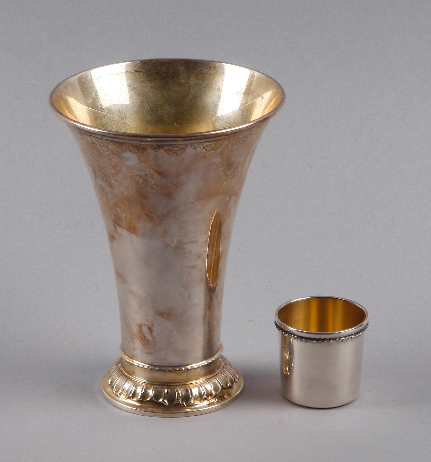 BÄGARE, silver, 2 st. GAB, Stockholm. 1961 resp 1965.