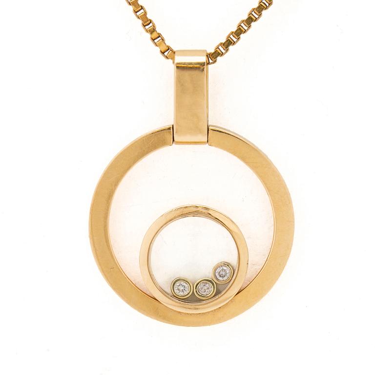 Collier med hänge, 18k med briljanter.
