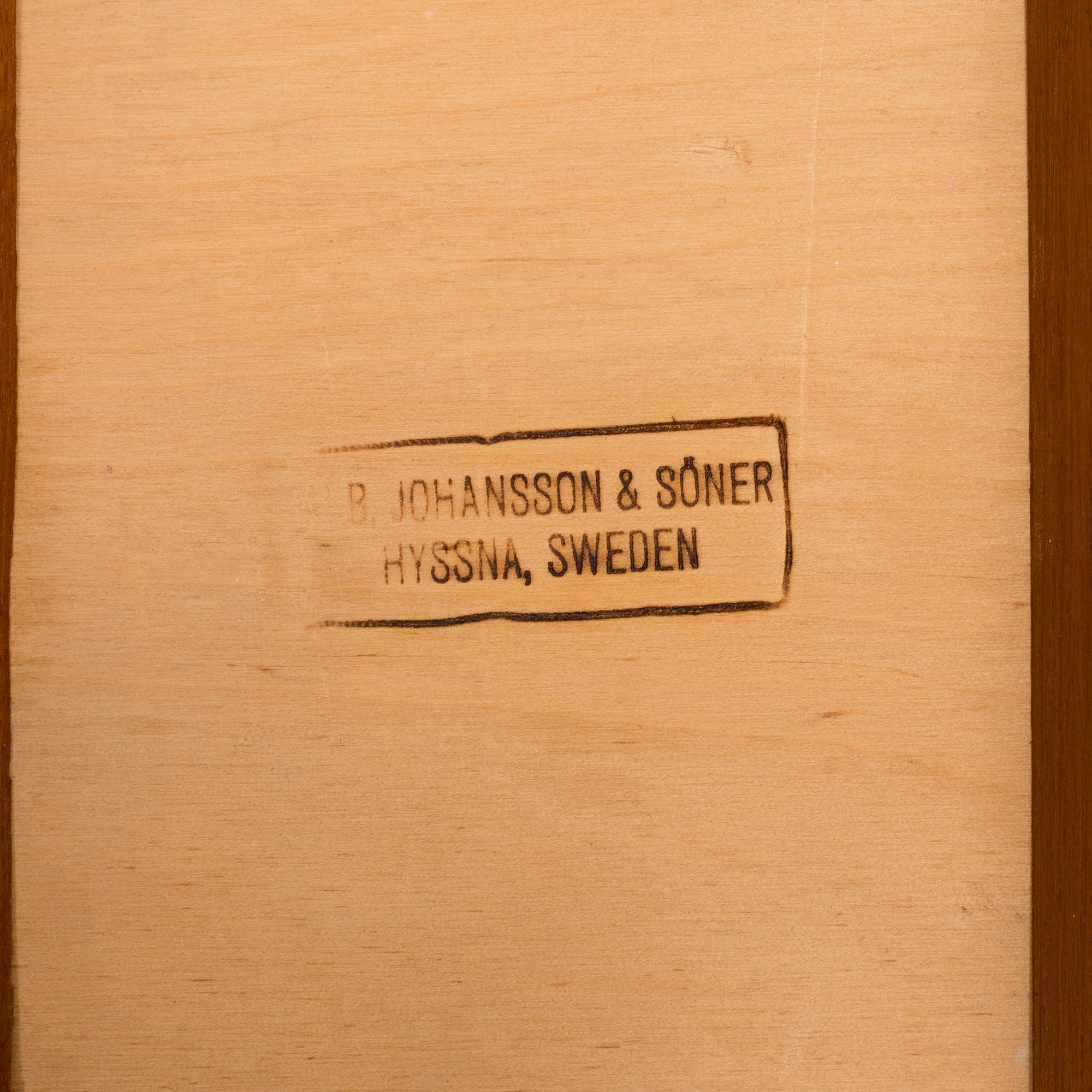 MATSALSGRUPP, 5 delar, B. Johansson & Söner, Hyssa Sweden, 1900-talets andra hälft.