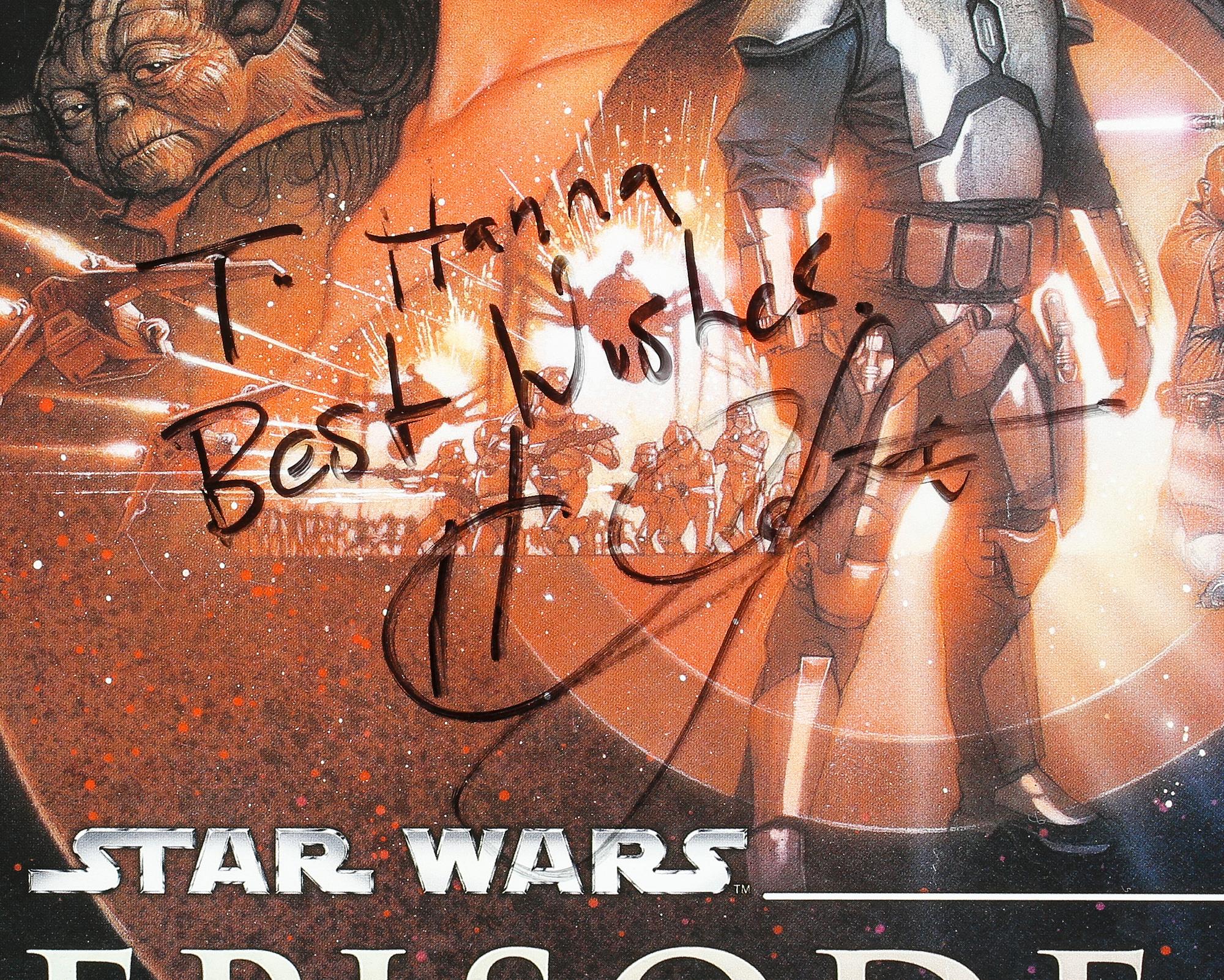 HAYDEN CHRISTENSEN f. 1981, autograf på filmaffisch, Star Wars Episode II. 2002.