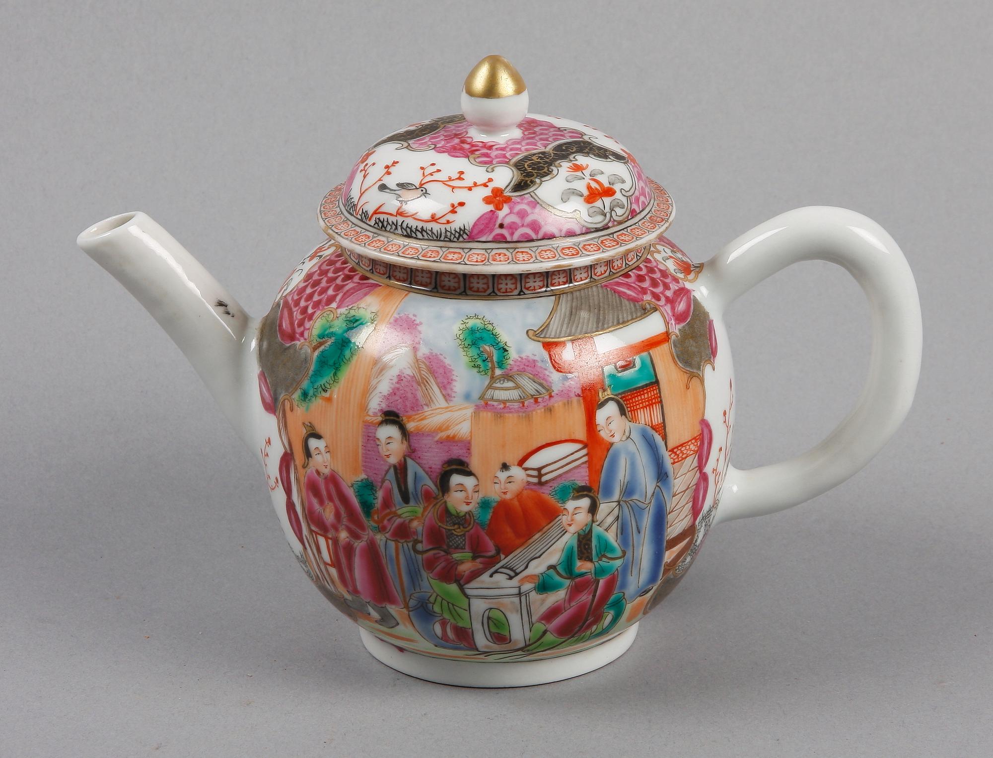 TEKANNA, porslin, Qianlong, Kina 1700-tal.