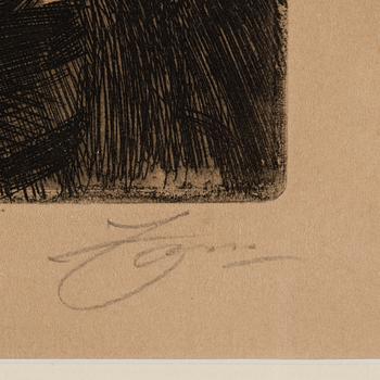 ANDERS ZORN, an etching, signed.