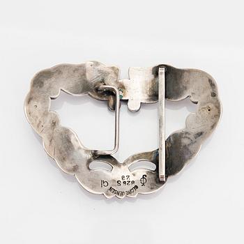Georg Jensen, an early 20th-century silver buckle, Copenhagen Denmark 1904-1908.