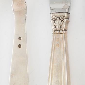 Bestickservis, 68 delar, silver, övervägande W&SS Horsens, Danmark, 1900-tal.