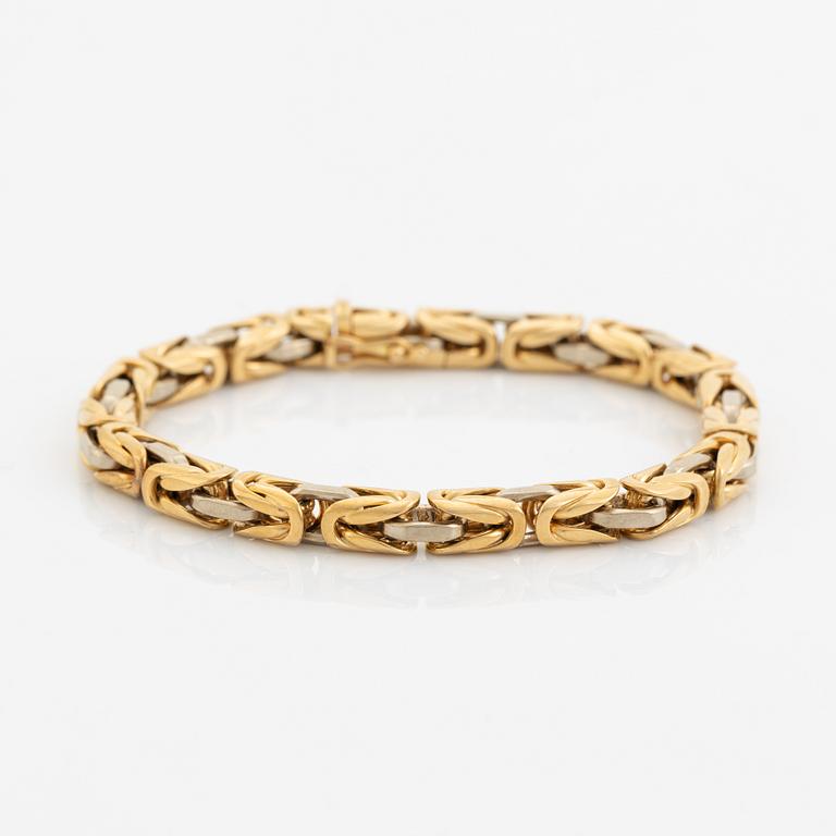 18K gold and white gold köningskette bracelet.