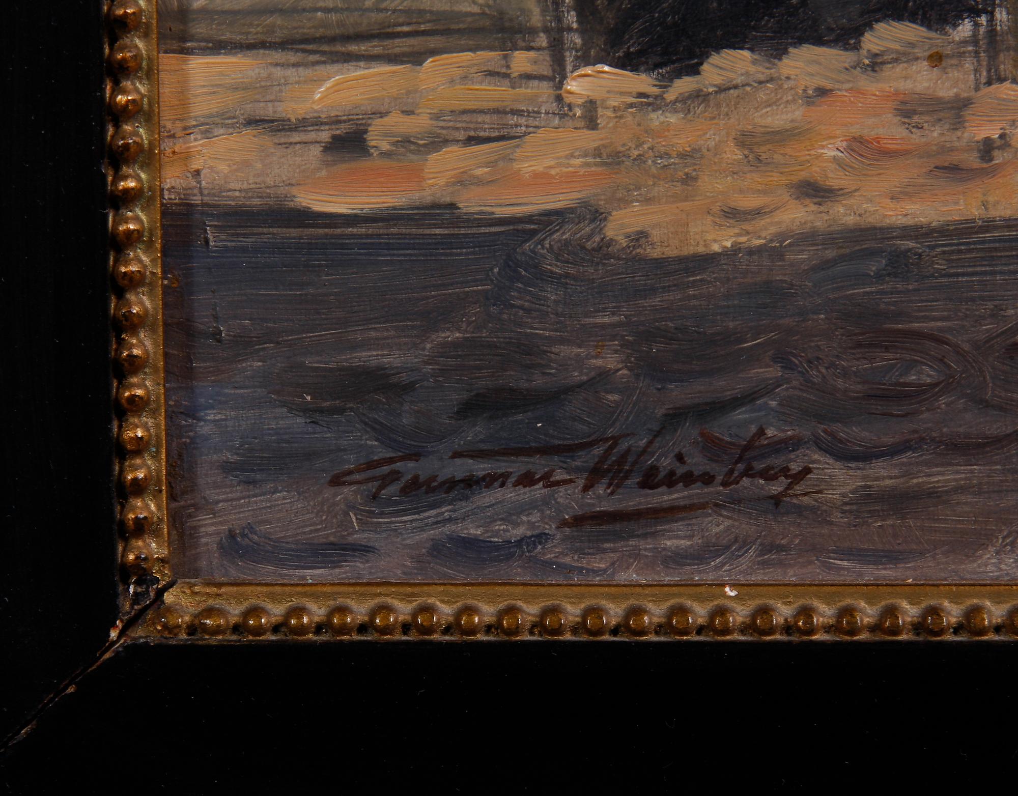 WEINBERG, GUNNAR, olja på pannå, sign.