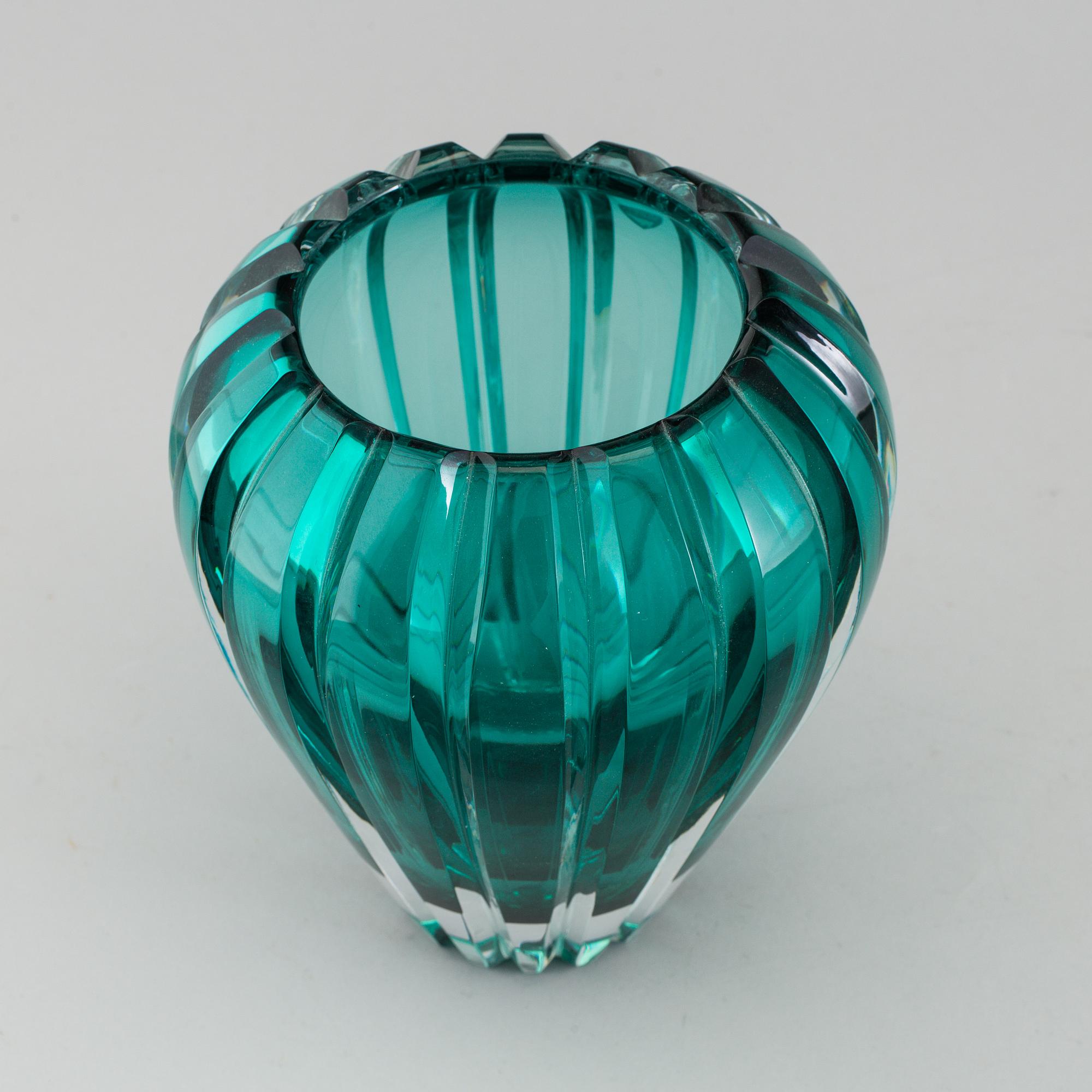 GUNNAR CYRÉN, vase, glass, Orrefors, signed.