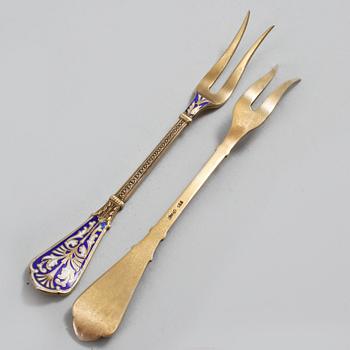 PARTI SILVER, 16 delar, bl a Norge och Danmark, 1900-tal, vikt exklusive glas 224 gram.