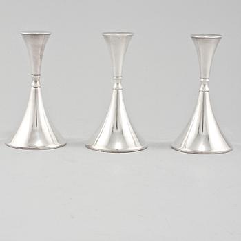 LJUSSTAKAR, 3 st, silver, Ceson, Göteborg, 1991.