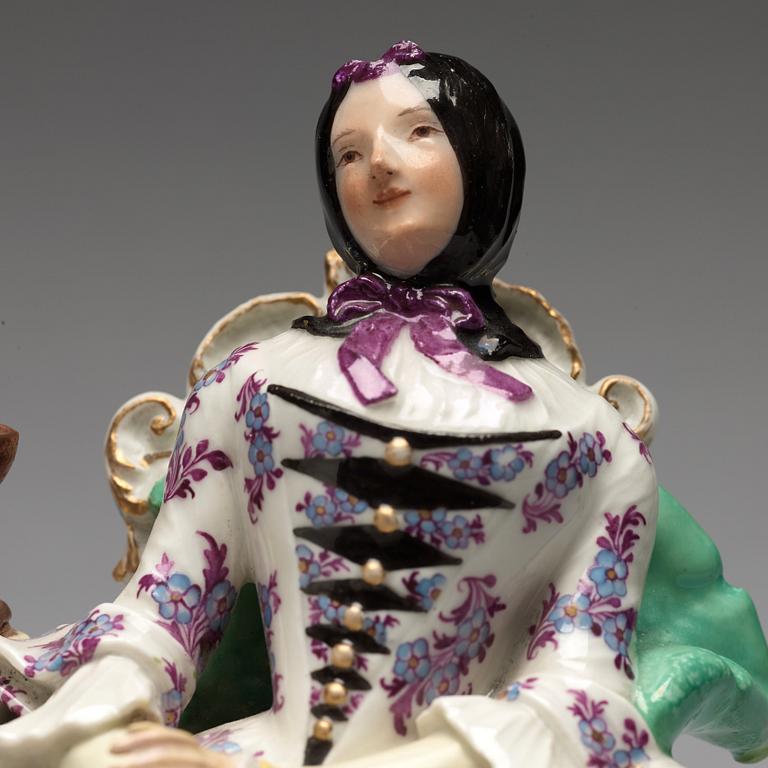 FIGURIN, porslin. Meissen.