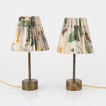 A pair of brass table lights, ASEA, E1173, Swedish Modern.