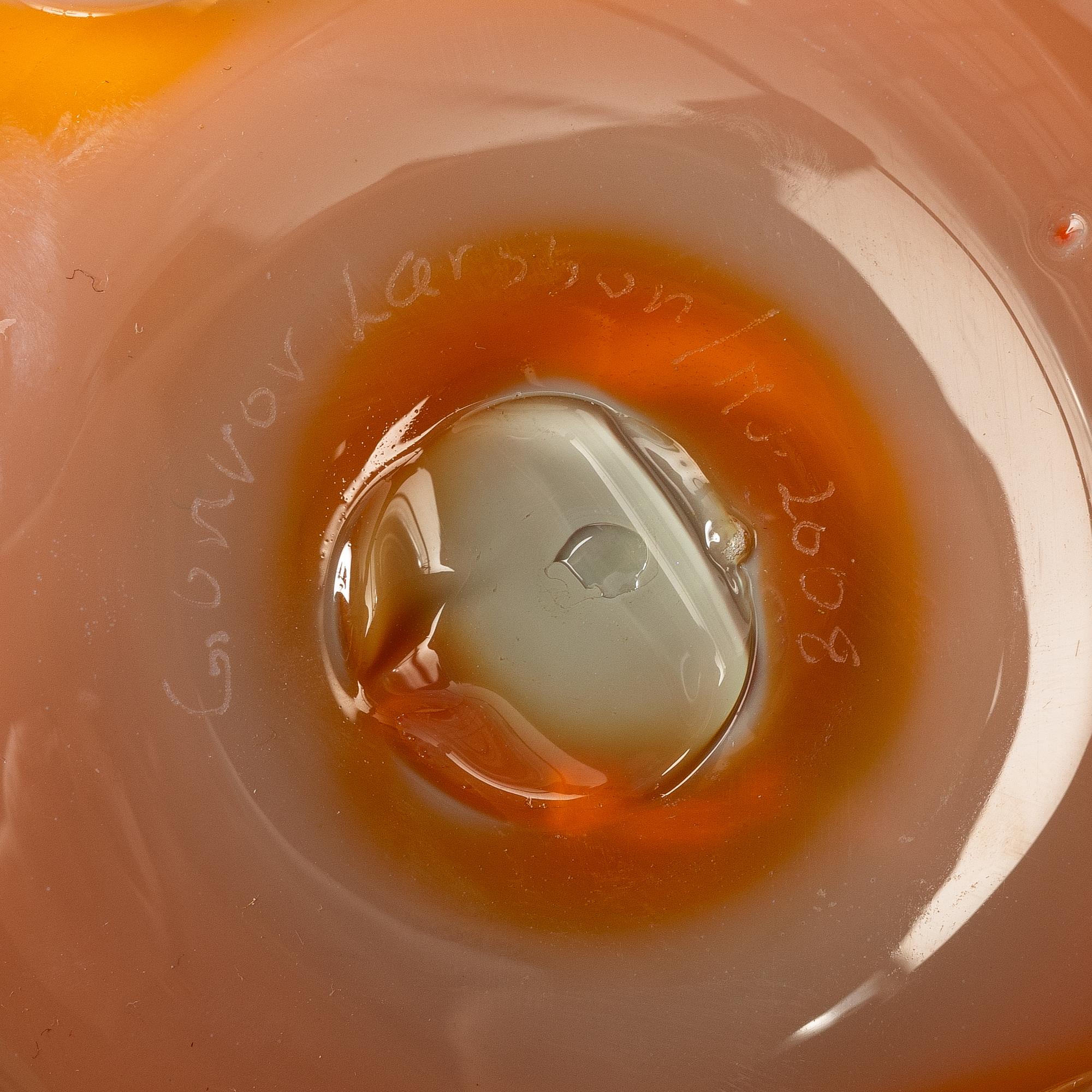 Gunvor Larsson, a unique glass vase, Sweden, signed, 2008.