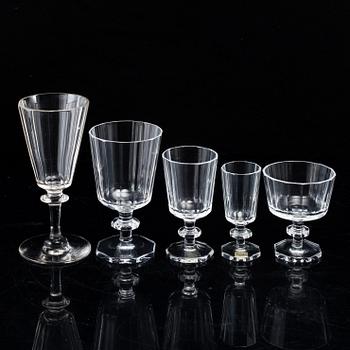 ELIS BERGH, a 'Karlberg' part glass service, Kosta (67 pieces).