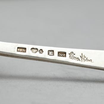 KAFFESKEDAR, 15 st, silver, Wiwen Nilsson, Lund 1960-71.
