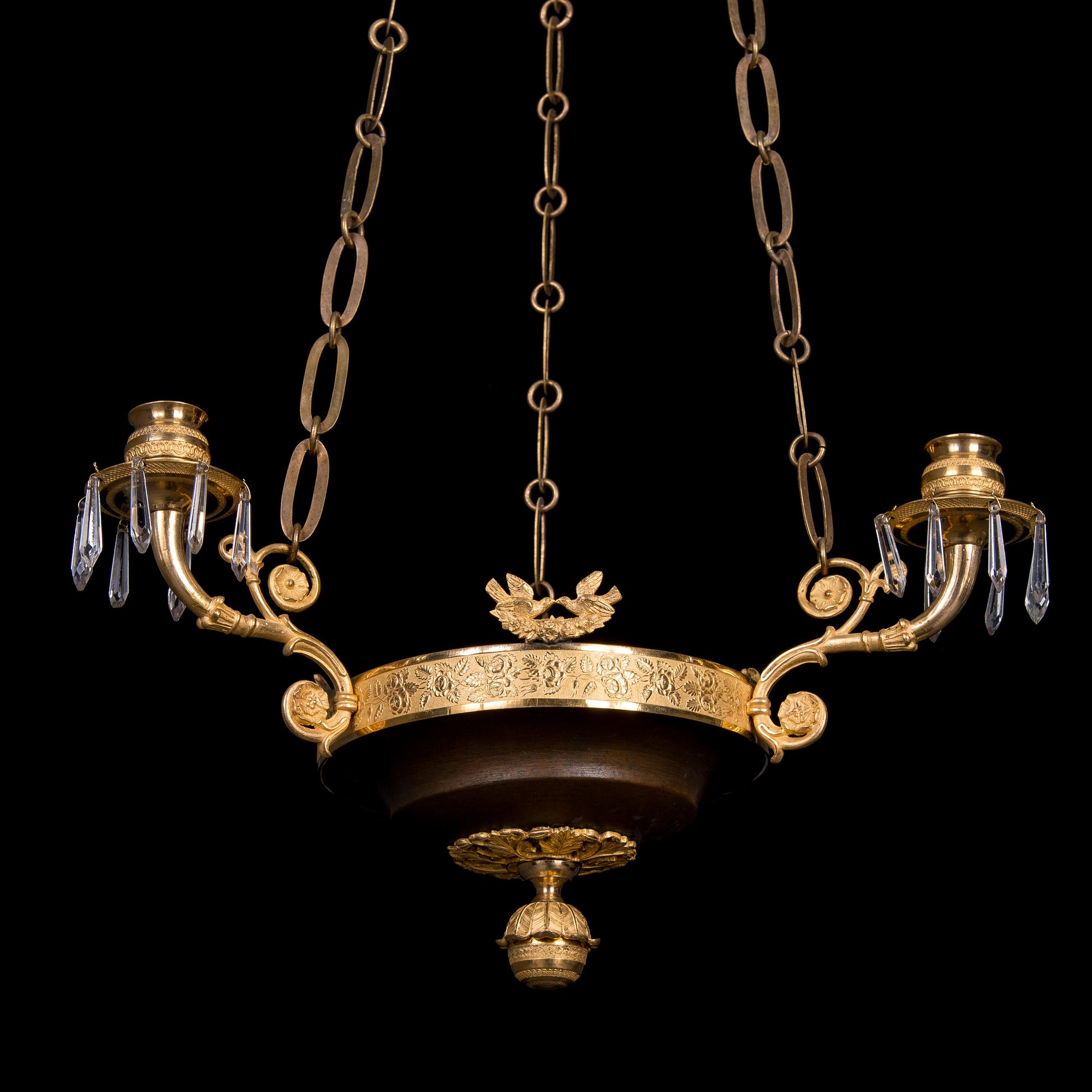 TAKAMPEL, empire, 1800-talets första hälft. Höjd ca 77 cm.